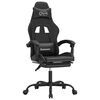 vidaXL Gaming-Stuhl mit Fu&szlig;st&uuml;tze Schwarz Kunstleder
