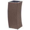 vidaXL Garten-Hochbeete 3-tlg. Poly Rattan Braun
