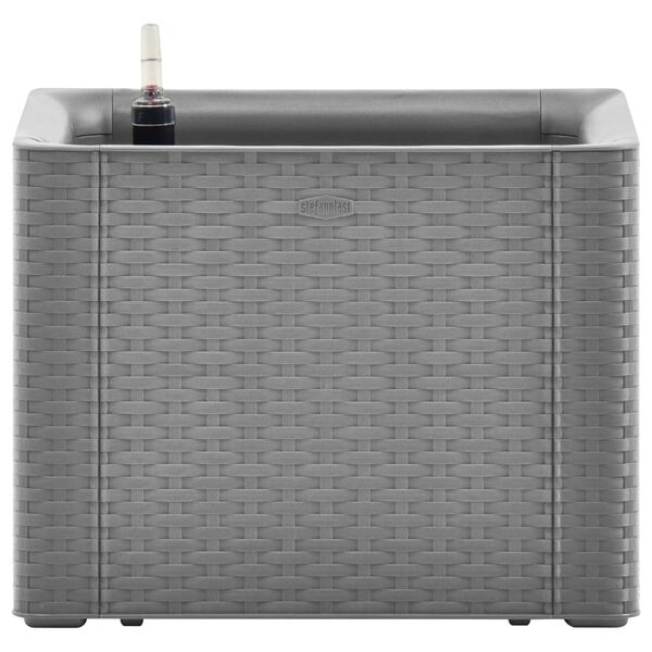 vidaXL Garten-Hochbeet mit Selbstbewässerungssystem Grau 43x43x33 cm