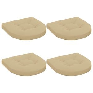 vidaXL 4-teilige Sitzkissen 4 stk. 100 % Polyester Beige