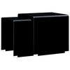 vidaXL Satztische 2 Stk. Schwarz 42&times;42&times;41,5 cm Hartglas