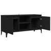 vidaXL TV-Schrank mit Metallbeinen Schwarz 103,5x35x50 cm