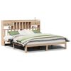 vidaXL Massivholzbett mit Regal ohne Matratze 180x200 cm Kiefer
