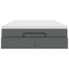 vidaXL Ottoman-Bett mit Matratze Dunkelgrau 140x200 cm Stoff