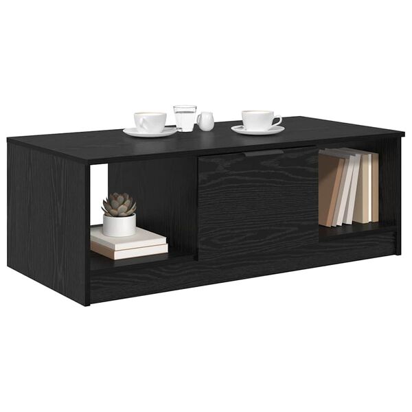 vidaXL Couchtisch Schwarz Eichen-Optik 102 x 50 x 36cm Holzwerkstoff