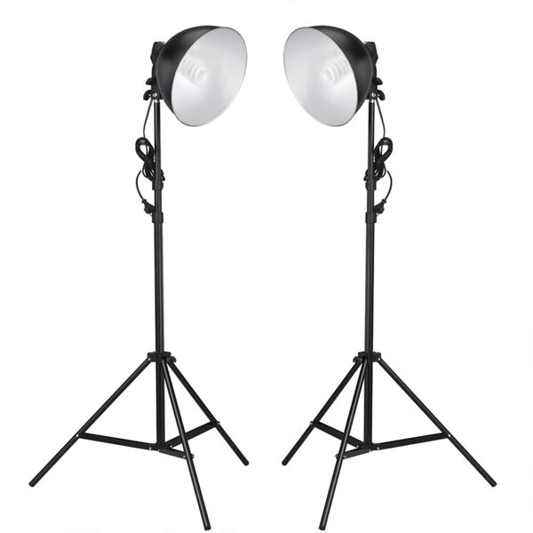 vidaXL Fotostudio-Set mit Leuchten, Hintergrund und Reflektor