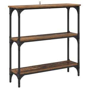 vidaXL Konsolentisch mit Regal Altholz 75 x 22,5 x 75 cm Holzwerkstoff