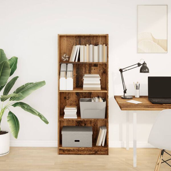 vidaXL Bücherregal Altholz-Optik 60x24x143 cm Holzwerkstoff