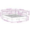 vidaXL Massivholzbett mit Regal ohne Matratze Wachsbraun 160x200 cm