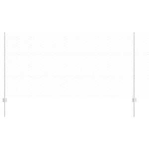 vidaXL Sechseckzaun mit Pfosten 25 x 1,2 m Verzinkter Stahl Silber