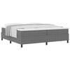 vidaXL Boxspringbett Hellgrau und Wei&szlig; 200 x 200 cm Cordstoff