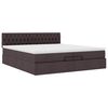 vidaXL Ottoman-Bett mit Matratze Dunkelbraun 200x200 cm Stoff