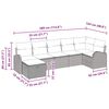 vidaXL Sofa Set mit Kissen mit Speicher Braun und Creme Poly-Rattan