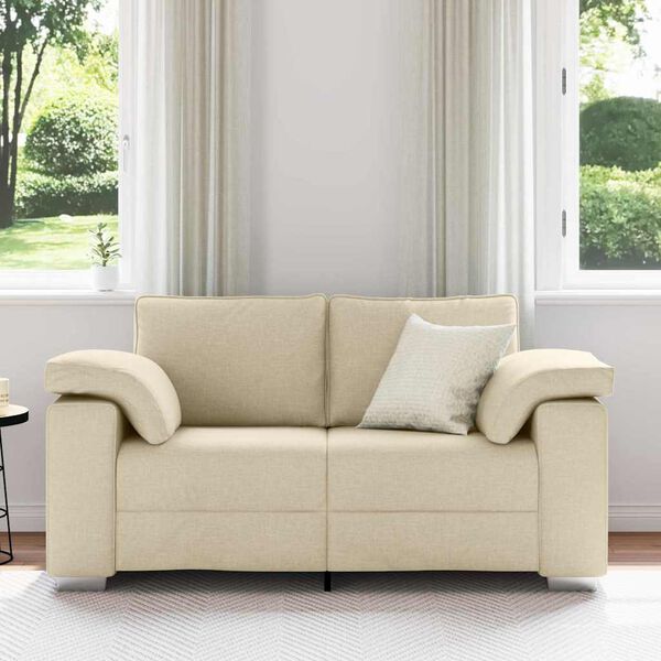 vidaXL Sofa Creme 160 x 77 x 82 cm Stoff