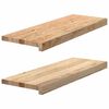 vidaXL Treppenstufen 2 Stk. Unbehandelt 70x30x2 cm Massivholz Eiche