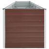 vidaXL Garten-Hochbeet Verzinkter Stahl 400x80x45 cm Braun