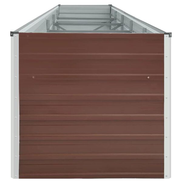 vidaXL Garten-Hochbeet Verzinkter Stahl 400x80x45 cm Braun
