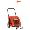 vidaXL Fahrradanh&auml;nger f&uuml;r Hunde Orange Oxford-Gewebe und Eisen