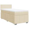vidaXL Boxspringbett mit Matratze Creme 90x190 cm Stoff