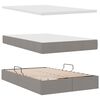 vidaXL Bett mit Stauraum und LED Taupe 120 x 200 cm Polyester