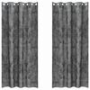 vidaXL Samtvorh&auml;nge 2 stk. Grau 245 x 140 cm Samt
