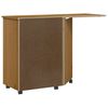 vidaXL Rollschrank mit Schreibtisch MOSS Honigbraun Massivholz Kiefer