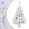 vidaXL K&uuml;nstlicher Weihnachtsbaum 120 cm PVC und Stahl Wei&szlig;
