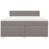 vidaXL Boxspringbett mit Matratze Taupe 180x200 cm Stoff