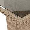 vidaXL Gartentisch mit Glasplatte Beige 190x80x75 cm Poly Rattan