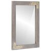 vidaXL Badezimmer Spiegel mit Spiegel Grau 70 x 50 x 2,5 cm