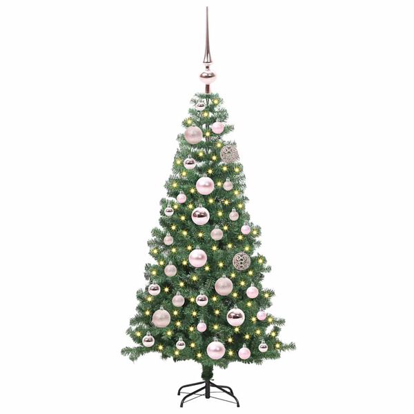 vidaXL Weihnachtsbaum mit 150 LEDs mit St&auml;nder Gr&uuml;n 120 cm PVC