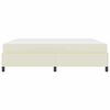 vidaXL Bettrahmen mit Matratze Creme 200 x 200 cm Stoff
