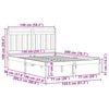 vidaXL Bettrahmen 2 pcs Wachsbraun 150 x 200 cm Massives Kiefernholz