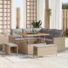 vidaXL Gartensofa-set 8 pcs Beige Poly-Rattan