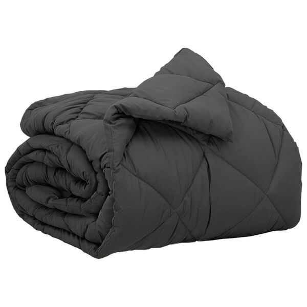 vidaXL Ganzjahresbettdecke Anthrazit 220 x 135 cm Mikrofaser