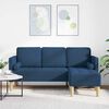 vidaXL Sofa Set mit Kissen Blau Polyester
