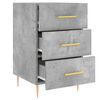 vidaXL Nachttisch Betongrau 40x40x66 cm Holzwerkstoff