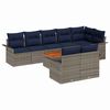 vidaXL Gartensofa-set 9 stk. Grau Poly-Rattan