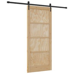 vidaXL Schiebet&uuml;r ORKDAL 86 x 198,5 cm Massives Kiefernholz Natur