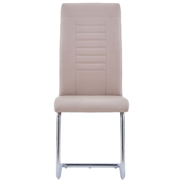 vidaXL Freischwinger 2 Stk. Cappuccino-Braun Kunstleder