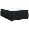 vidaXL Boxspringbett mit Matratze Schwarz 140x190 cm Samt