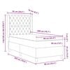 vidaXL Boxspringbett mit Matratze mit LED Rosa 90 x 200 cm Samt