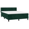 vidaXL Boxspringbett mit Matratze Dunkelgr&uuml;n 140x190 cm Samt