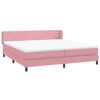 vidaXL Boxspringbett mit Matratzen Rosa 180x220 cm Samt