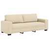 vidaXL 3-teiliges Sofa-Set mit Kissen, cremefarbener Stoff