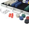 vidaXL Poker Set mit 500 Chips Aluminium