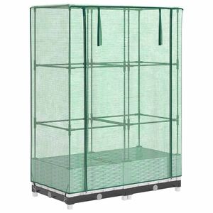 vidaXL Gartenplanter mit Gew&auml;chshausabdeckung und R&auml;dern 2 stk. Wei&szlig;