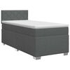 vidaXL Boxspringbett mit Matratze Dunkelgrau 90 x 190 cm Stoff
