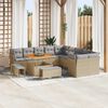 vidaXL Gartensofa-set 13 pcs Beige Poly-Rattan