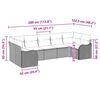 vidaXL Gartensofa-set Grau Poly-Rattan